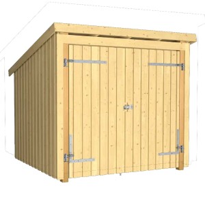 PLUS Nordic Fahrradunterstand 5 m 1 Modul Doppeltür...