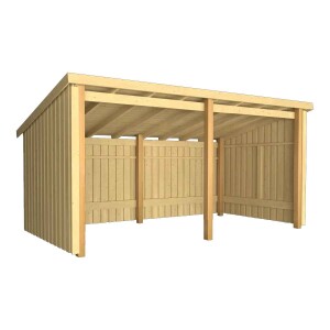 PLUS Nordic Multi-Gartenhaus 9,5 m mit 2 offenen Modulen...