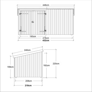 PLUS Nordic Multi-Gartenhaus 9,5 m 2 Module...