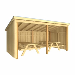Picknickhütte Nordic 9,5 m² Typ 1B Thermoholz...