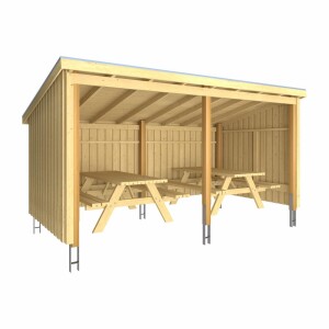 Picknickhütte Nordic 9,5 m² Typ 1C Thermoholz...