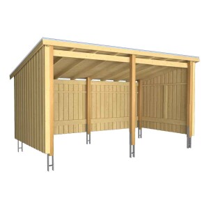 PLUS Nordic Multi-Gartenhaus 9,5 m 2 Module offen mit...