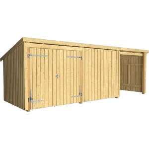 PLUS Nordic Multi-Gartenhaus 14 m 3 Module Doppeltür...