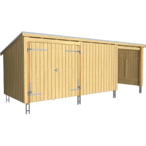 PLUS Nordic Multi-Gartenhaus 14 m 3 Module Doppeltür...