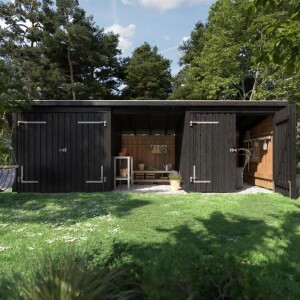 PLUS Nordic Multi-Gartenhaus 14 m 3 Module mit 2...