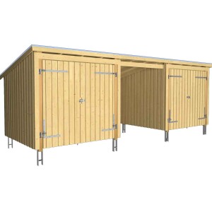 PLUS Nordic Multi-Gartenhaus 14 m 3 Module mit 2...