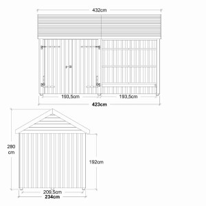 Classic Multi Gartenhaus 10 m³ 2 Module...