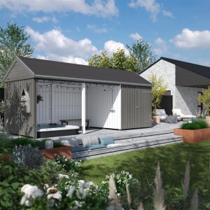 Classic Multi Gartenhaus 14,5 m³ 3 Module...