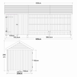 Classic Multi Gartenhaus 14,5 m³ 3 Module...