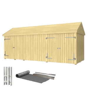 Classic Multi Gartenhaus 14,5 m³ 3 Module Einzel-...