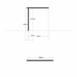 Pergola Verlängerungsmodul Holz 300x260x235 cm...