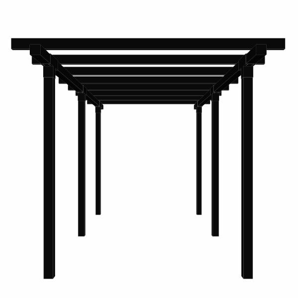 Doppelpergola 2 Module Holz 600x260x235 cm Pergola Gartenüberdachung