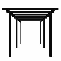 Doppelpergola 2 Module Holz 600x260x235 cm Pergola Gartenüberdachung