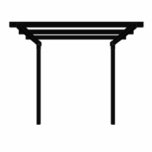 Doppelpergola Verlängerungsmodul Holz 300x260x235 cm...