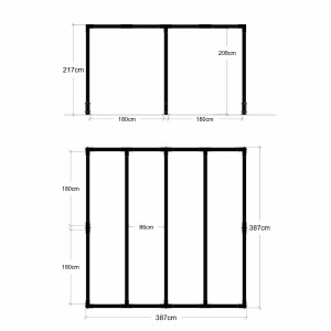 Cubic Pergola Aluminium 300x260x235 cm...