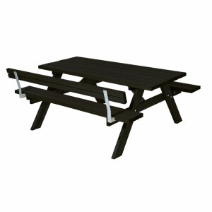 PLUS Gartenmöbel Sitzgruppe 177 cm klappbar schwarz...