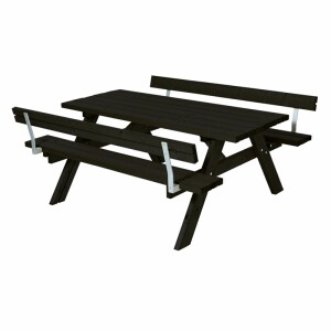 PLUS Gartenmöbel Sitzgruppe 177 cm klappbar schwarz...