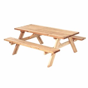 PLUS Gartenmöbel Sitzgruppe 177 cm ThermoWood klappbar