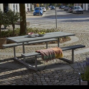 Gartenmöbel-Set Basic 177cm, Retex grau