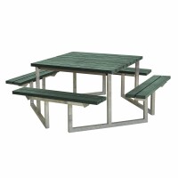 PLUS Gartenmöbel Sitzgruppe 204 cm klappbar retex grün Holz