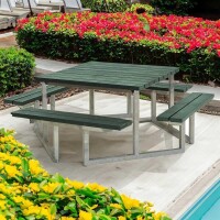 PLUS Gartenmöbel Sitzgruppe 204 cm klappbar retex grün Holz
