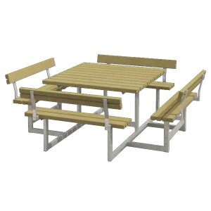PLUS Gartenmöbel Sitzgruppe 224 cm klappbar mit 4...