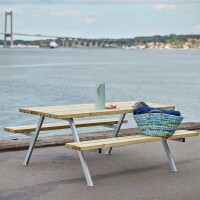 PLUS Gartenmöbel Sitzgruppe 118 cm klappbar druckimprägniert Holz