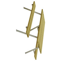 PLUS Gartenmöbel Sitzgruppe 177 cm klappbar druckimprägniert Holz