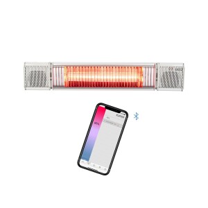 Smarte Terrassenheizung mit Bluetooth und LED-Licht: Heat...