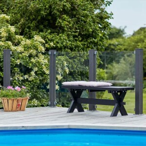 PLUS Glaszaun und Glastor – Stilvoller Schutz mit klarem oder mattem Glas, perfekt für Terrasse und Balkon