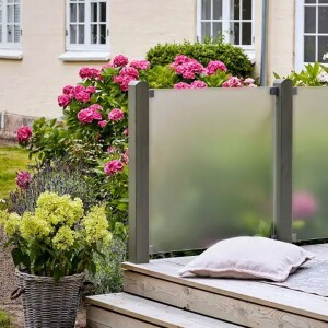 PLUS Glaszaun und Glastor – Stilvoller Schutz mit klarem oder mattem Glas, perfekt für Terrasse und Balkon
