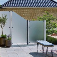 PLUS Glaszaun und Glastor – Stilvoller Schutz mit klarem oder mattem Glas, perfekt für Terrasse und Balkon