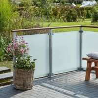 PLUS Glaszaun und Glastor – Stilvoller Schutz mit klarem oder mattem Glas, perfekt für Terrasse und Balkon