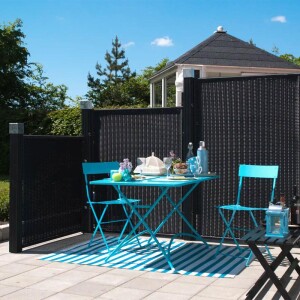 PLUS Trend Zaun aus handgeflochtenem Polyrattan –...