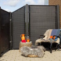 PLUS Trend Zaun aus handgeflochtenem Polyrattan – Wartungsfreier und stilvoller Sichtschutz für Ihren Garten, Terrasse oder Balkon. Minimale Wartung und maximale Haltbarkeit. Perfekt als Raumteiler oder Windschutz.