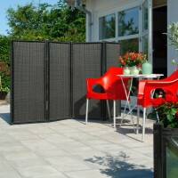 PLUS Trend Zaun aus handgeflochtenem Polyrattan – Wartungsfreier und stilvoller Sichtschutz für Ihren Garten, Terrasse oder Balkon. Minimale Wartung und maximale Haltbarkeit. Perfekt als Raumteiler oder Windschutz.