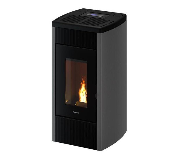 Kleining Pelletofen Duke 14 airtight, titanium, Stahl, 15,5 kW, WIFI-fähig