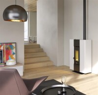 Kleining Pelletofen Roxy Stand, weiß, Stahl, 7 kW, WIFI-fähig