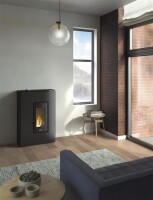 Kleining Pelletofen Atrium 5, anthrazit, Stahl, 5,2 kW, WIFI-fähig