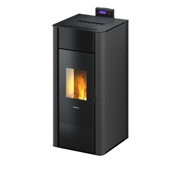 Kleining Wassergeführter Pelletofen Tesis 23, anthrazit, Stahl, 25 kW, WIFI-fähig