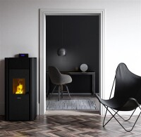 Kleining Wassergeführter Pelletofen Tesis 23, anthrazit, Stahl, 25 kW, WIFI-fähig