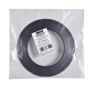FIREFIX Mauerrosette Ø120 mm schwarz –...