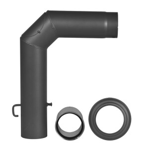 Firefix Rauchrohr Set Ofenrohr 12 x 45 cm Stahl 2 mm