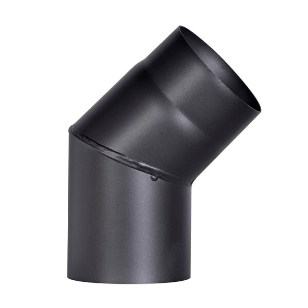 Rohrbogen Ø 130 mm 45 Grad 2 mm starr schwarz