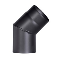 Rohrbogen Ø 130 mm 45 Grad 2 mm starr schwarz