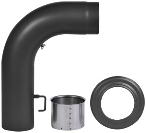 Firefix Rauch- und Ofenrohrset 150 mm schwarz 3-tlg