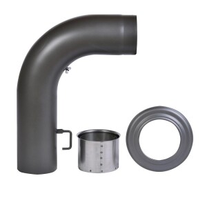 Firefix Rauch- und Ofenrohrset 150 mm dunkelgrau 3-tlg