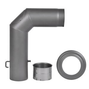 FireFix Winkelknieset Ø 150 mm, 3-teilig, grau