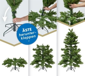 Evergreen Weihnachtsbaum Cedar Frost Kiefer – 210 cm, Winterzauber mit Kunstschnee, dichter und natürlicher Look, ideal für unvergessliche Weihnachten
