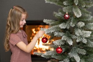 Evergreen Weihnachtsbaum Cedar Frost Kiefer – 210 cm, Winterzauber mit Kunstschnee, dichter und natürlicher Look, ideal für unvergessliche Weihnachten